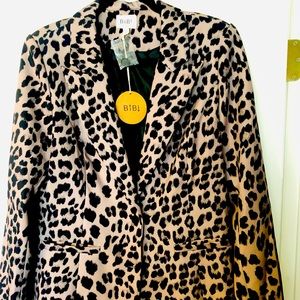 Leopard print blazer